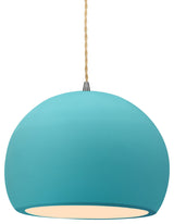 Radiance Medium Globe Pendant, Reflecting Pool Frame, Brushed Nickel, LED, Cord