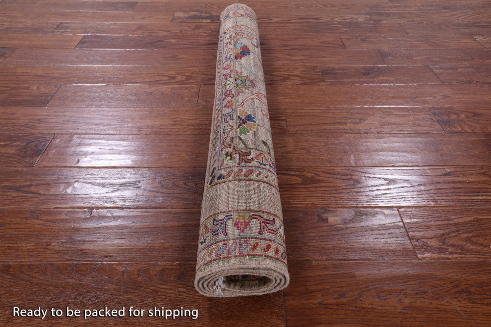 Handmade Persian Tabriz Wool Rug 3' 7" X 4' 7" Q10105