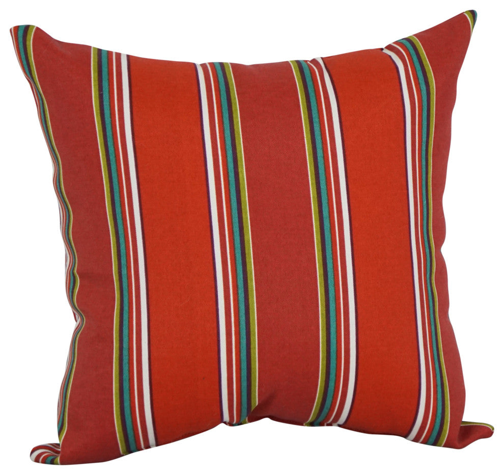 17" Square Polyester Outdoor Throw Pillows, Set of 4, Bonfire Sierra