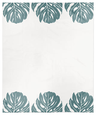 Three Leaf Monstera 50x60 Coral Fleece Blanket