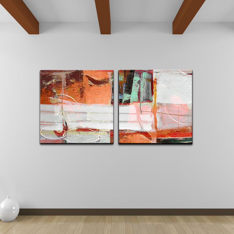 Oversized Abstract 2-Piece Canvas Wall Art