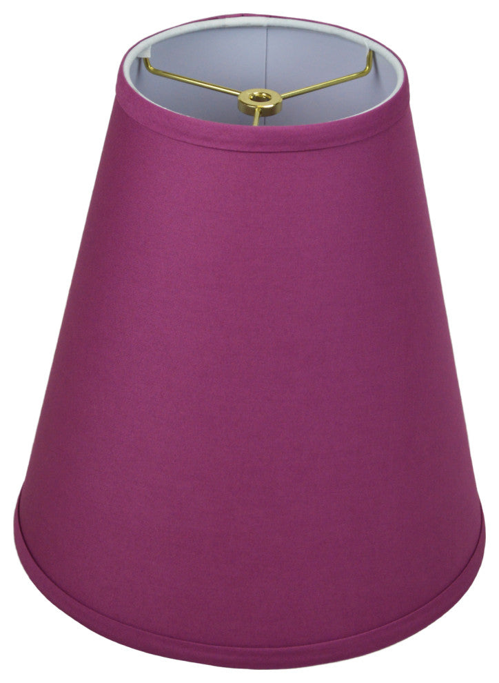 Fenchel Shades 6"x11"x12" Brass Spider Attachment Empire Lamp Shade, Linen Plum