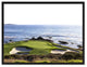 Pebble Beach Golf Course Photo Print on Canvas with Picture Frame, 13"x17"
