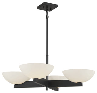 Fallon 4-Light Chandelier, Matte Black