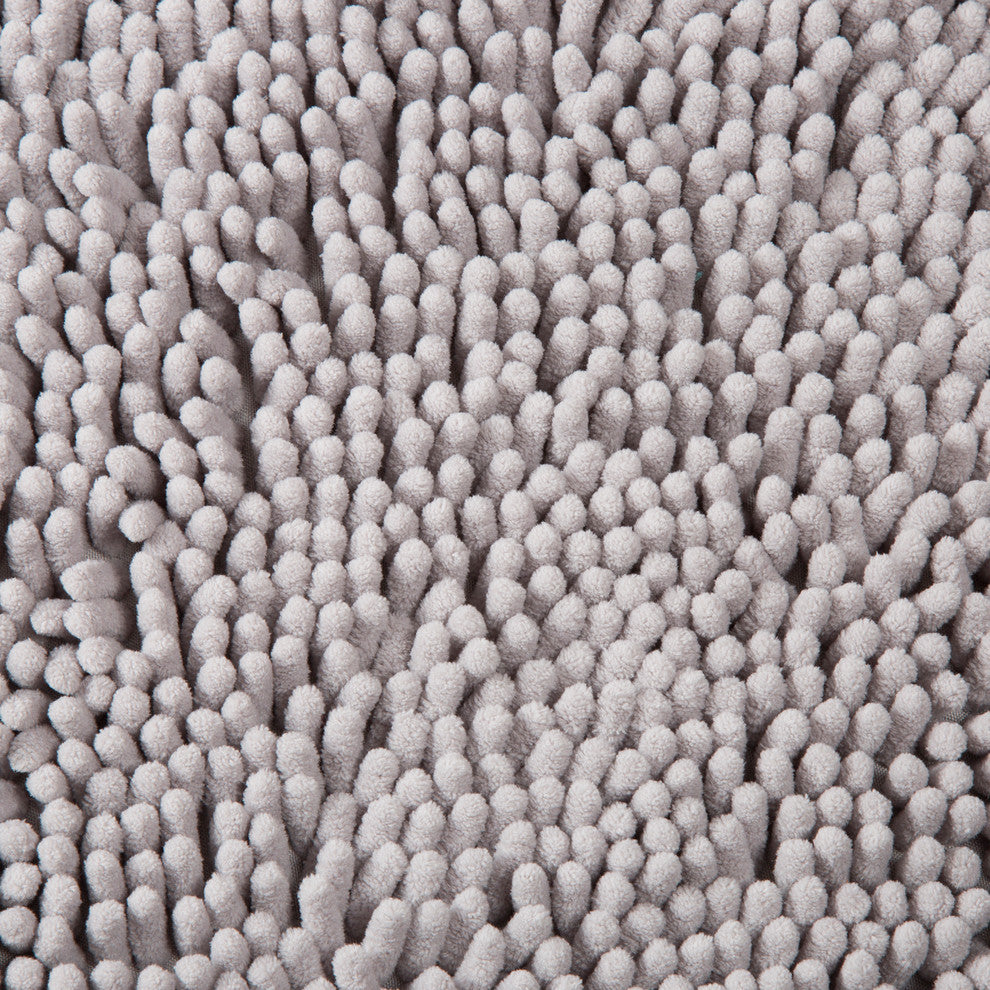 Shag Memory Foam Bath Mat, 2' x 5', Grey