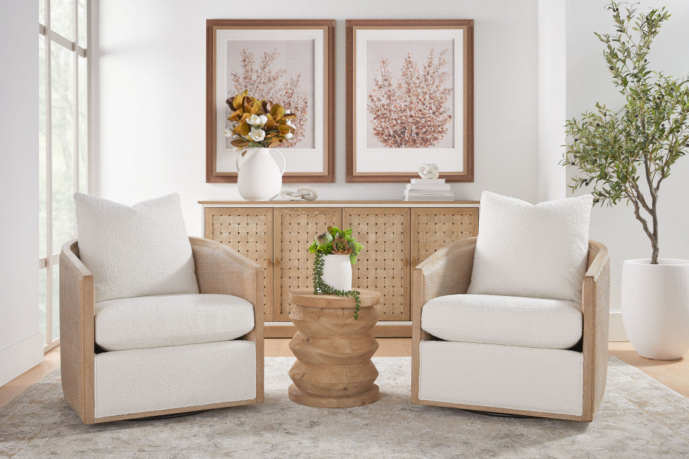 McGuire Swivel Club Chair