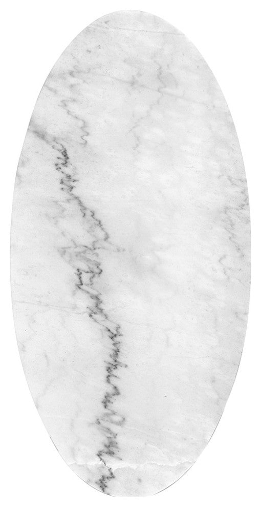 Madison Park Marbury White Marble Round Coffee Table, Coffee Table
