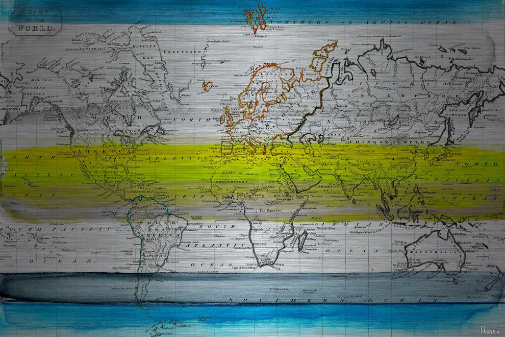 "Global Greeners" Print on Brushed Aluminum, 45"x30"