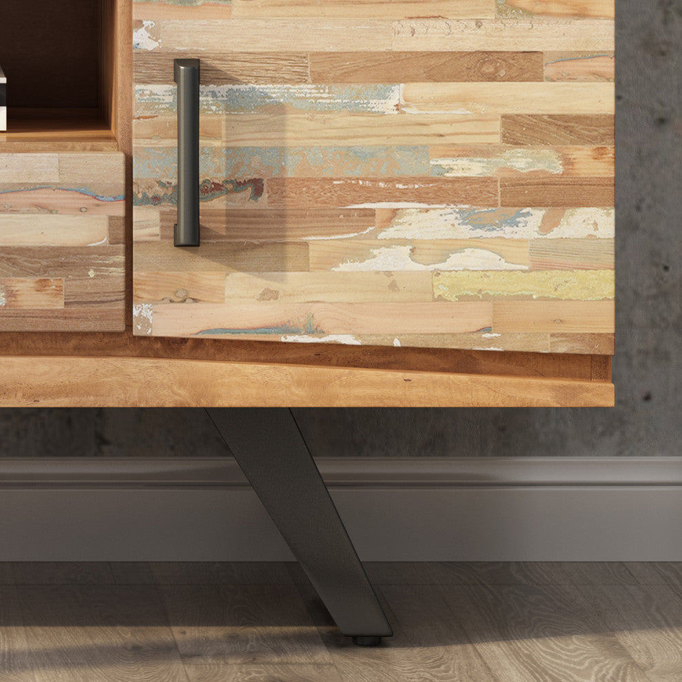 Dorset Handcrafted Boho Reclaimed Wood TV Stand