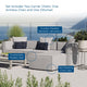 Saybrook Outdoor Patio Upholstered 4-Piece Sectional Sofa Gray