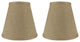 Burlap Empire Lamp Shade 5x9x8.5", Natural Burlap, Set of 2