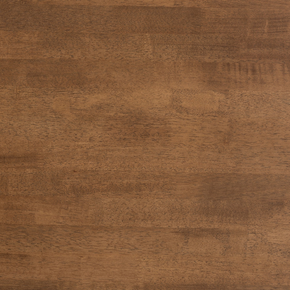 Traditional Transitional Walnut Brown Finished Rectangular Wood Coffee Table