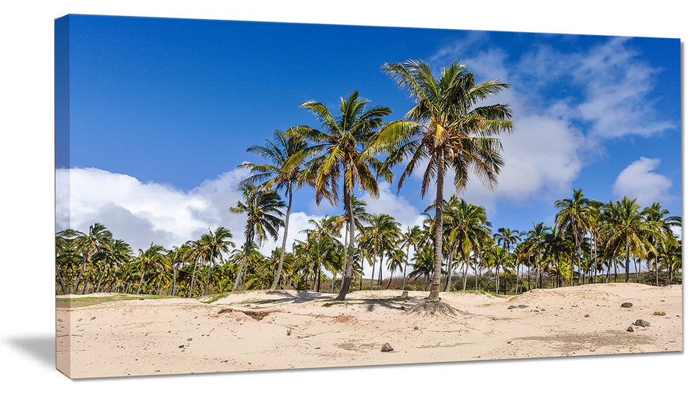 "Anakena Beach in Easter Island" Canvas Print