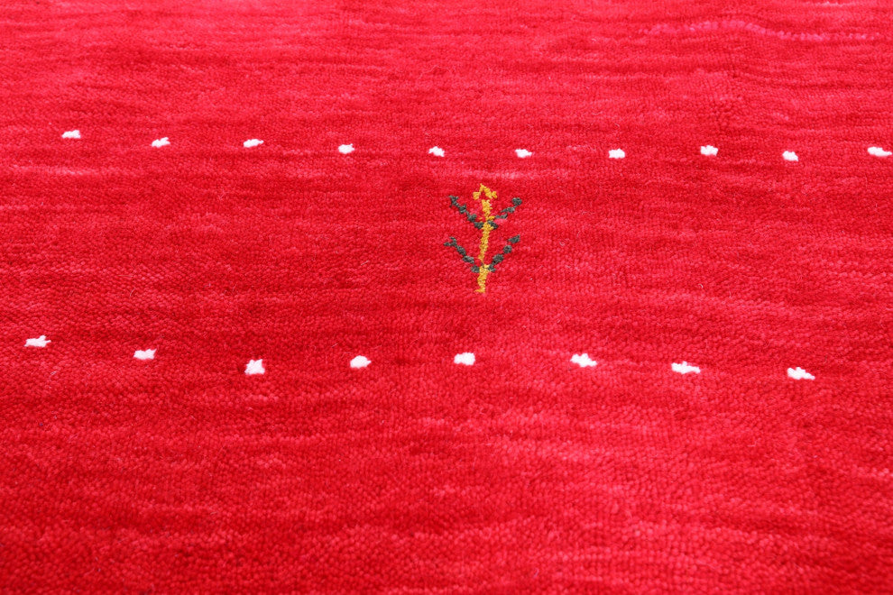 10' Round Handmade Persian Gabbeh Wool Rug - Q15020