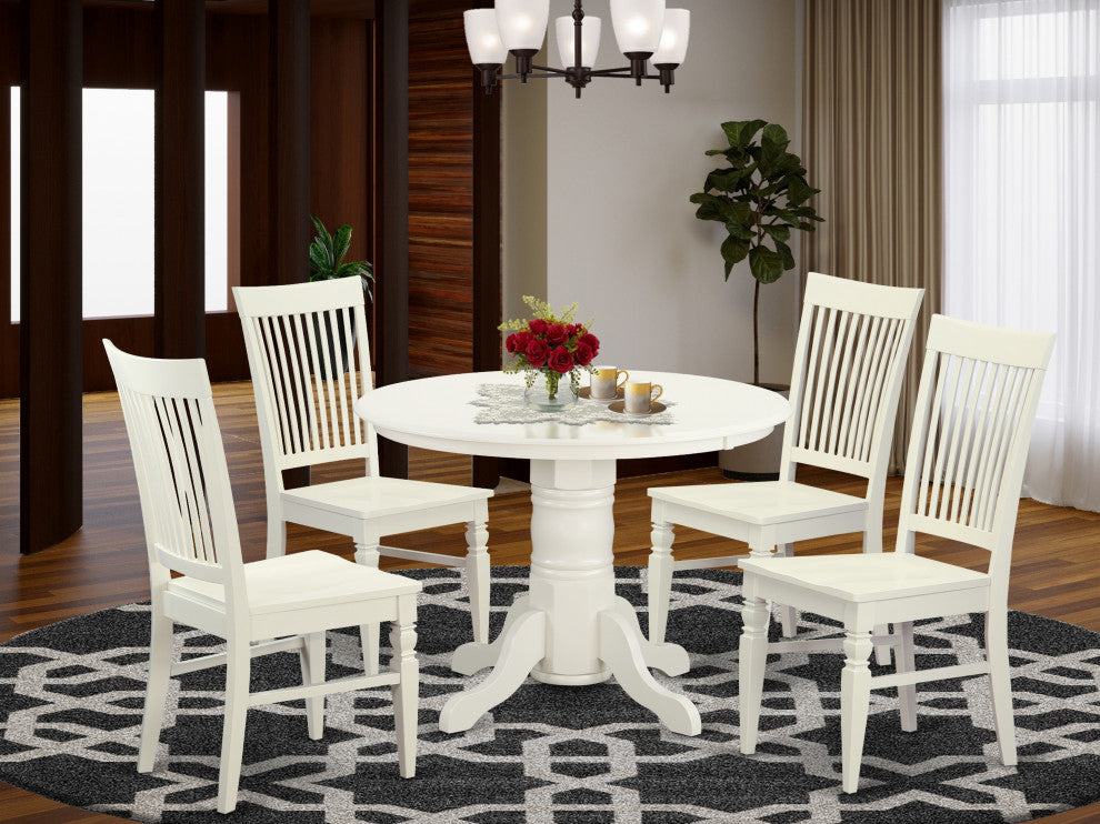 5 Pc Table Set For 4-Dinette Table And 4 Dining Chairs