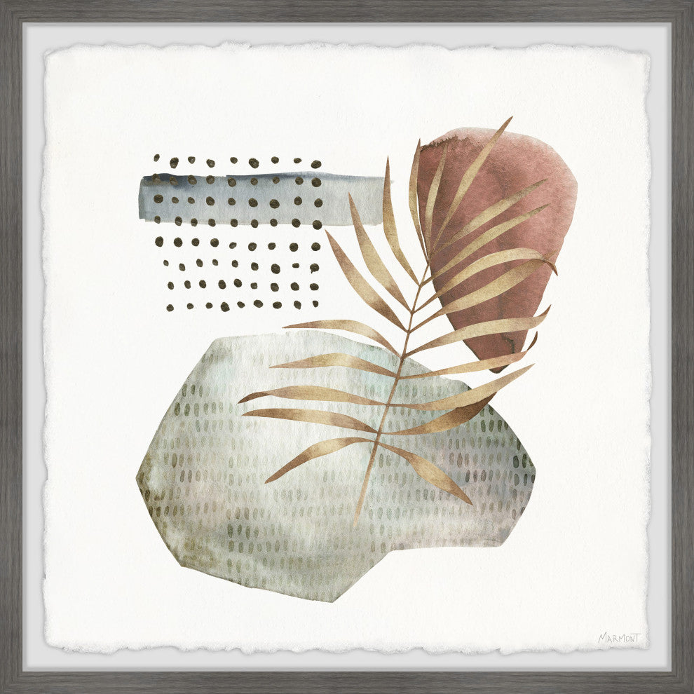 "Rock Ferns" Framed Painting Print, 12x12