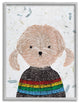 Hipster Dog Knit Shirt Poodle Funny Animal Painting, 11"x14"