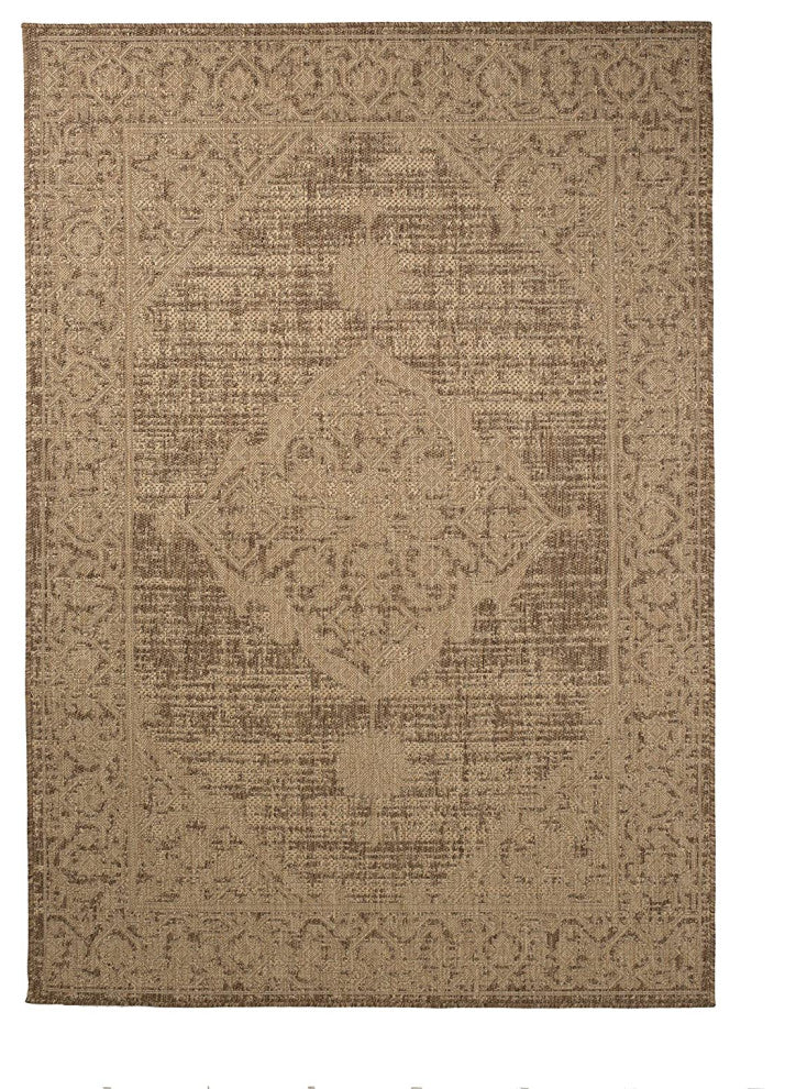 Outdoor Persian Accent Rug - Bacteria Resistant Rug, Neutral, 5'3"x7'6"