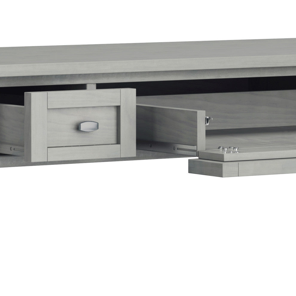 Warm Shaker SOLID WOOD Desk, Fog Grey