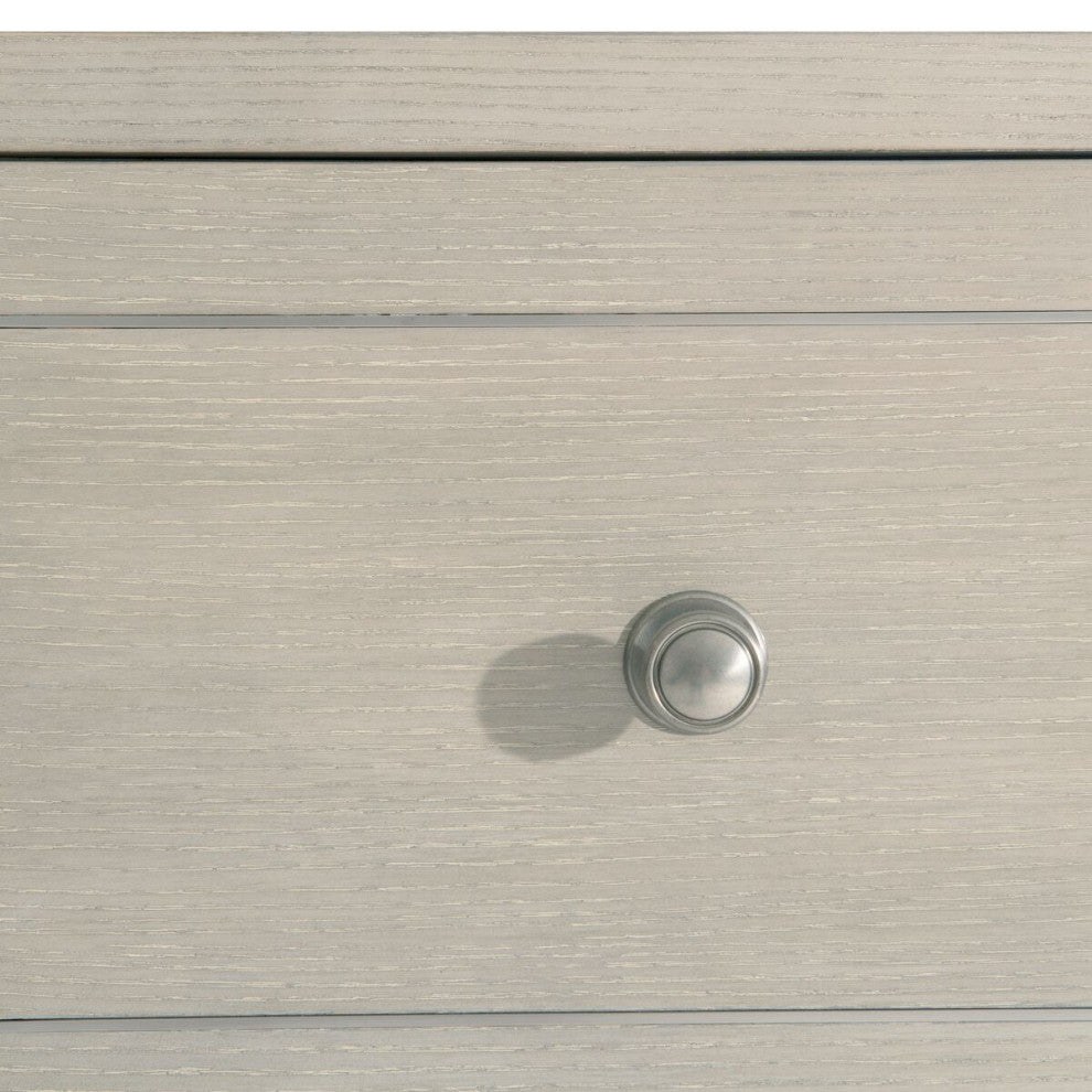 Close-up of top drawer fronts on white background; cropped view focusing on detail.