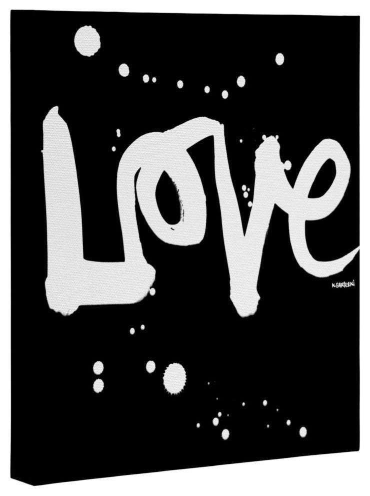 Deny Designs Kal Barteski Love Black Art Canvas