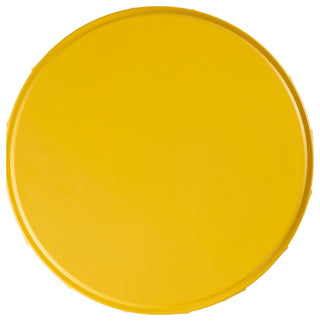 GDF Studio Ellen Outdoor Patio Iron Side Table, Matte Yellow, 14"