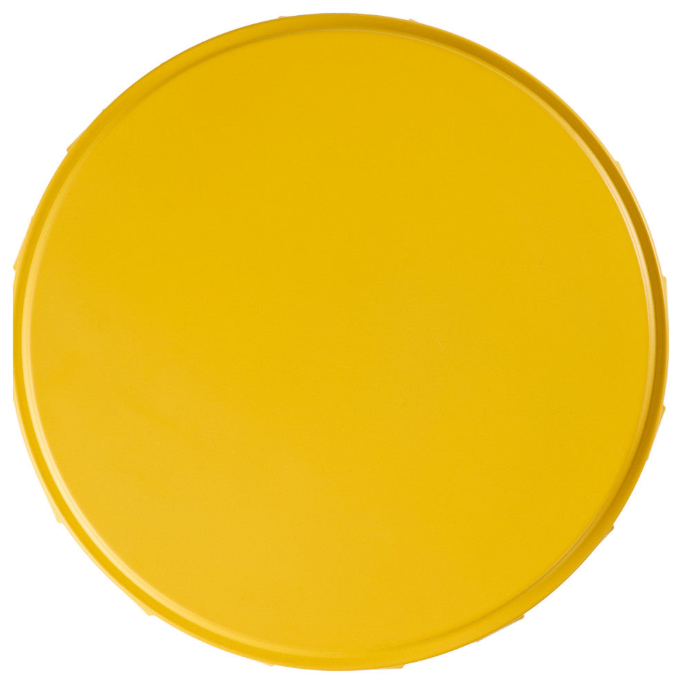 GDF Studio Ellen Outdoor Patio Iron Side Table, Matte Yellow, 14"