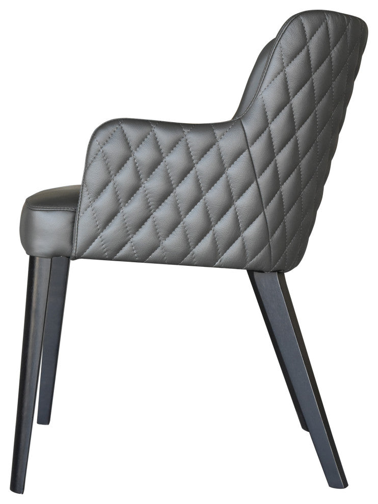 Contemporary Zayden Dining Chair Dark Grey - Grey