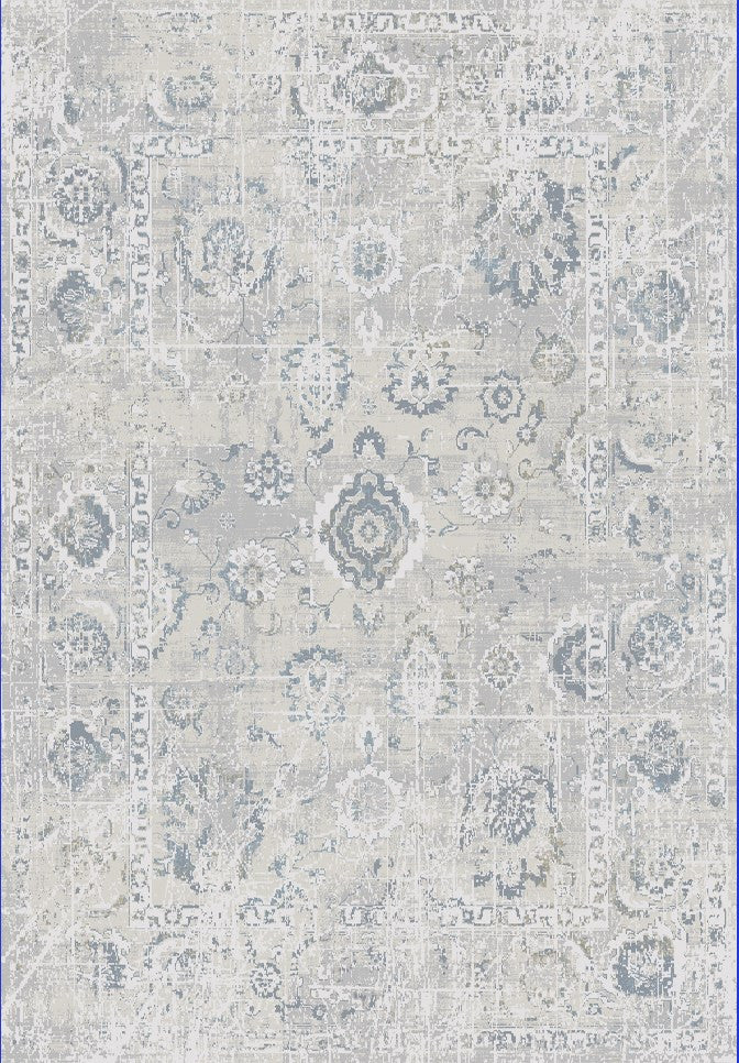 Castilla Ivory And Gray Area Rug, 6.7'x9.6'