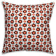 Red Flower Pattern Outdoor Throw Pillow, 16"x16"