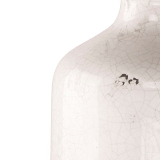 Crackled White Vase Small