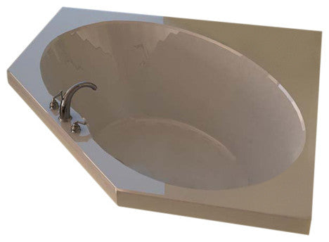 Venzi Stella 60"x60" Corner Soaking Bathtub With Center Drain By Atlantis