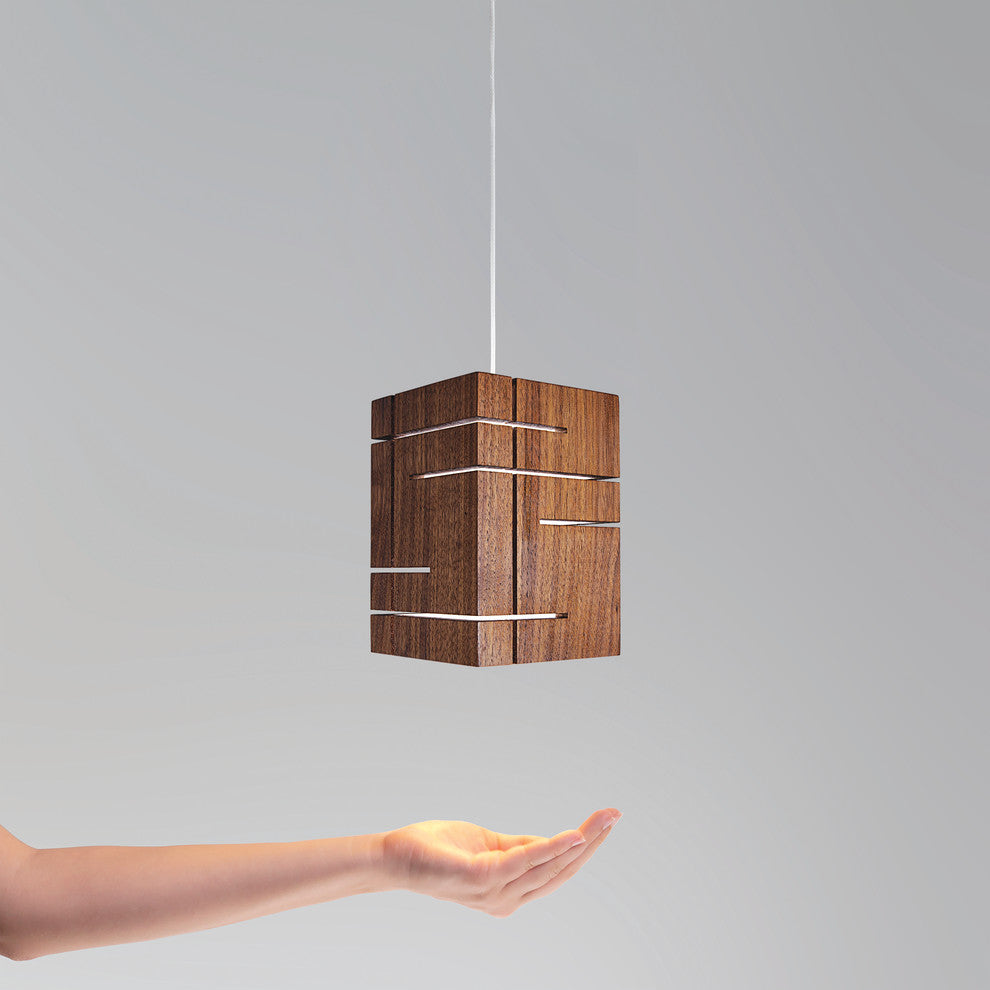 Claudo - LED Wall Sconce, Wood: Dark Stained Walnut