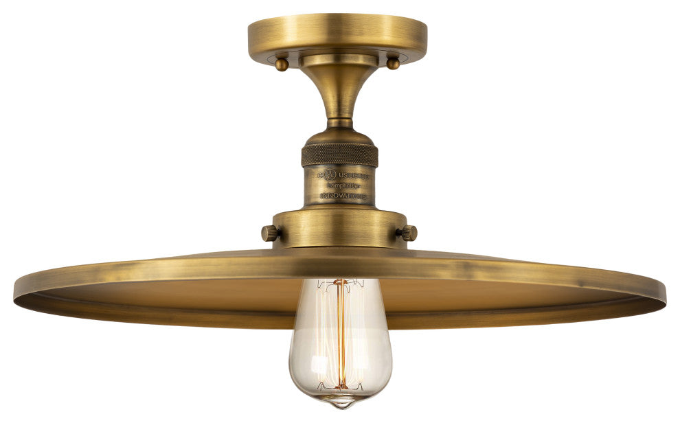 Innovations Lighting 517-1CH-BB-MFR-BB-16 1 Light 16" Semi-Flush Mount
