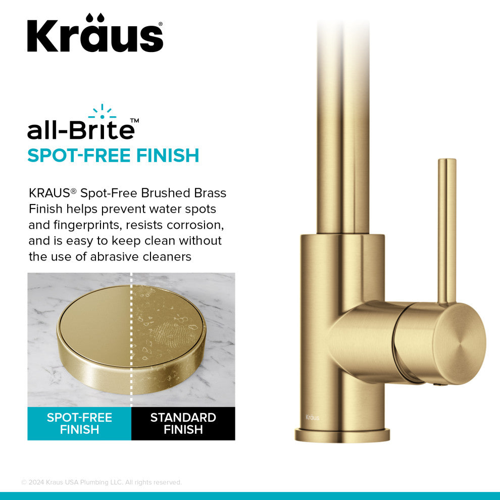 Bolden Sensor 2-Function Pull-Down 1-Handle Kitchen Faucet, Brushed Brass