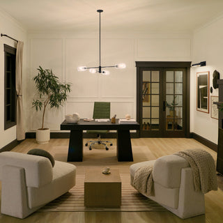 Velestino 47.50" 4-Light Linear Chandelier, Black