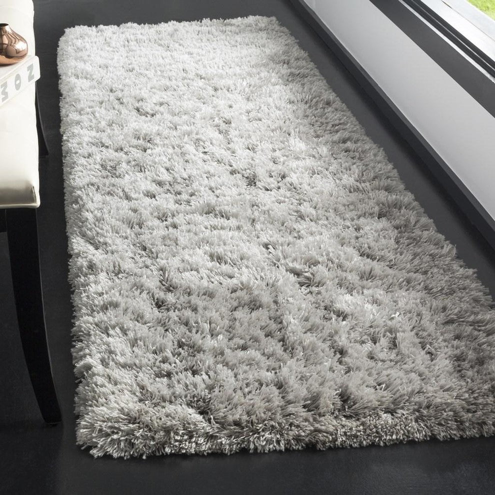 Safavieh Polar Shag Psg800D Rug, Silver, 2'3"x10'