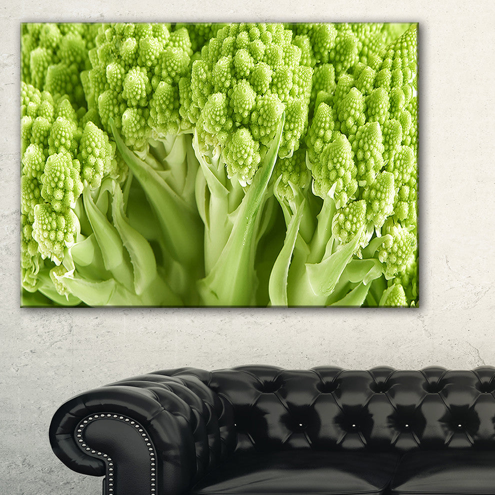 "Fresh Green Romanesco Florets" Floral Canvas Photo Print, 40"x30"