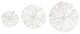 Handmade White Coral Shaped Paper & Metal Wall DÃ©cor (Set of 3 Sizes)