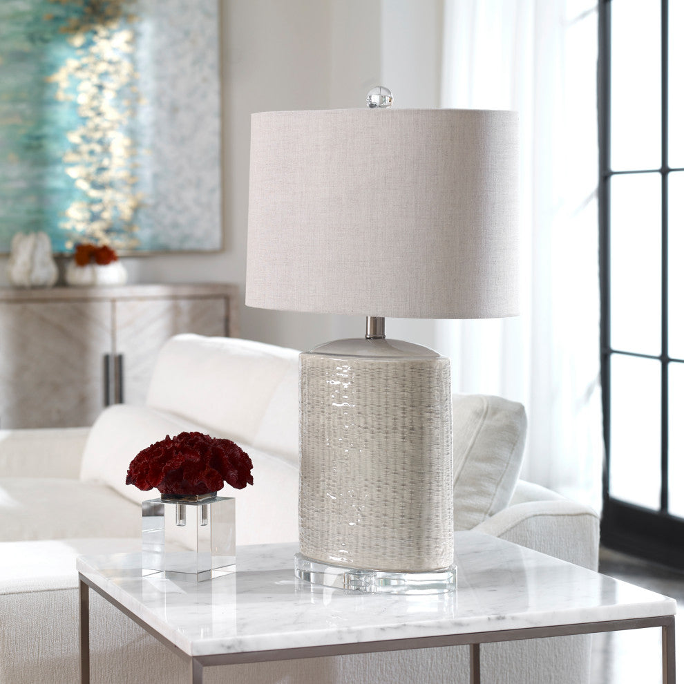 Uttermost Modica Ceramic Lamp, Taupe