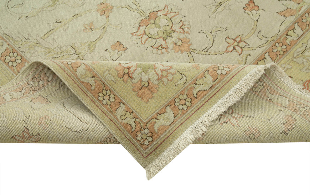 Rug N Carpet - Handmade Oriental 10' 0" x 11' 3" Unique Oushak Area Rug
