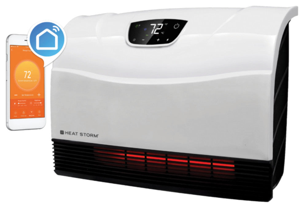 Heat Storm 1500 Watt Infrared WiFi enabled, wall mount  electric space heater