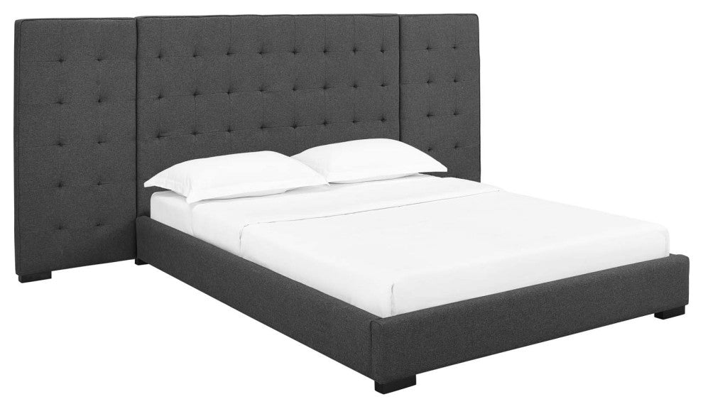Primrose Queen Upholstered Fabric Platform Bed