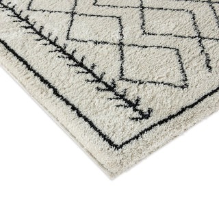 Geometric Style Bohemian Shag Area Rug, 5' X 7'