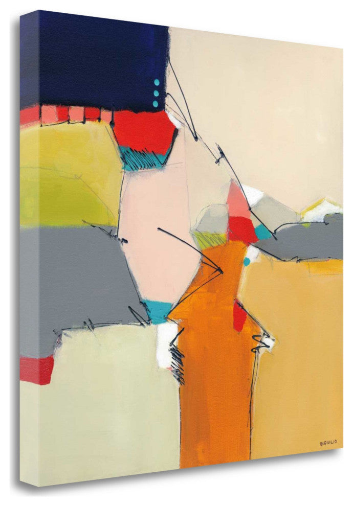 20" Contemporary and Colorful Coastal Print on Gallery Wrap Canvas Wall Art