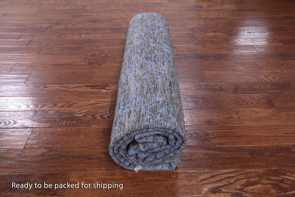 Persian Hand Knotted Wool and Silk Rug 8' 1" X 9' 10" Q8691