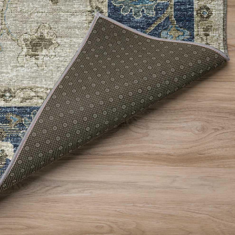 Indoor/Outdoor Marbella MB6 Flax Machine Washable 9' x 12' Rug