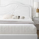 Platform Bed Frame, Full Size, Velvet, White, Modern Contemporary, Bedroom