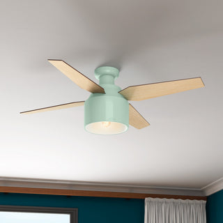 Hunter Fan Company Cranbrook Low Profile Mint Ceiling Fan With Light/Remote, 52"