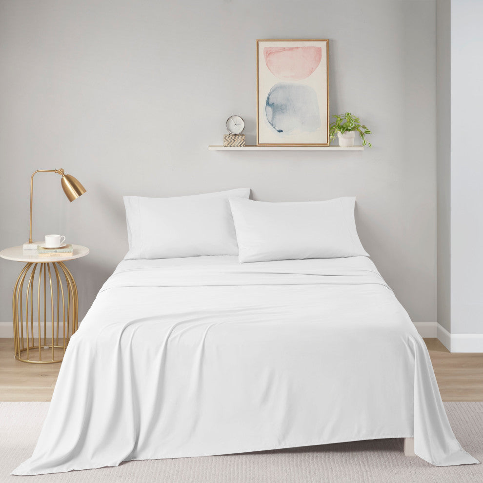 Intelligent Design Microfiber All Season Soft Touch Sheet Set, White
